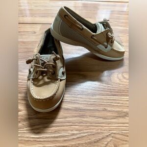 Sperry Brown and White Boat Shoes